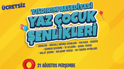 Bursa Yıldırım’da çocuklar eğlenceye doyacak!