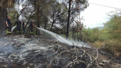 Kocaeli’de ağaçlık alanda çıkan yangın söndürüldü