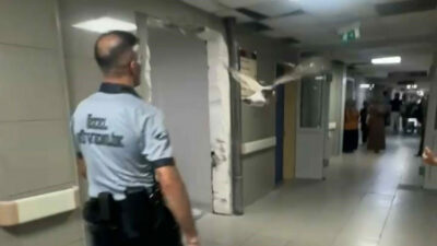 Bursa’da acil serviste ilginç anlar! Uçarak girdi