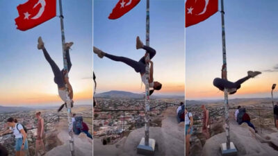 Kapadokya’daki bayrak direği videosuna soruşturma