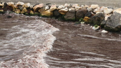 Sahil kırmızıya büründü