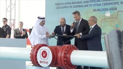 Türkiye’den Suriye’ye ilk doğalgaz akışı başladı