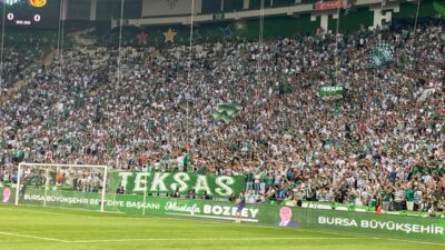Bursaspor’un taraftar grubu Teksas’tan yeni set pankart
