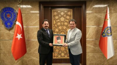 Başkan Aydın’dan yeni İl Emniyet Müdürü Gökce’ye hayırlı olsun ziyareti