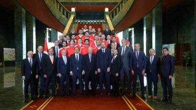 Cumhurbaşkanı Erdoğan, 12 Dev Adam’ı kabul etti