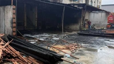 Bursa’da bu imalathane küle döndü