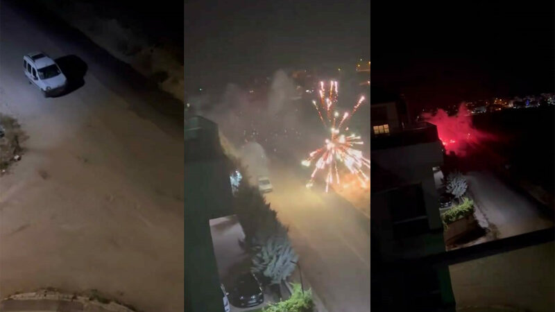 Bursa’nın İnegöl ilçesinde bir araçtan atılan havai fişek, paniğe neden