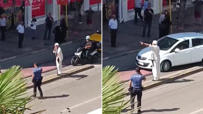 Bursa Heykel’de hareketli dakikalar! Yol ortasında…