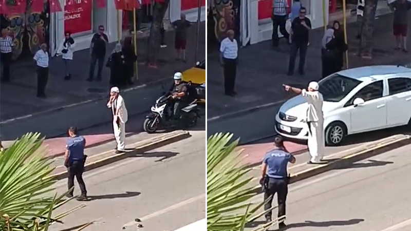 Bursa Heykel’de hareketli dakikalar! Yol ortasında…