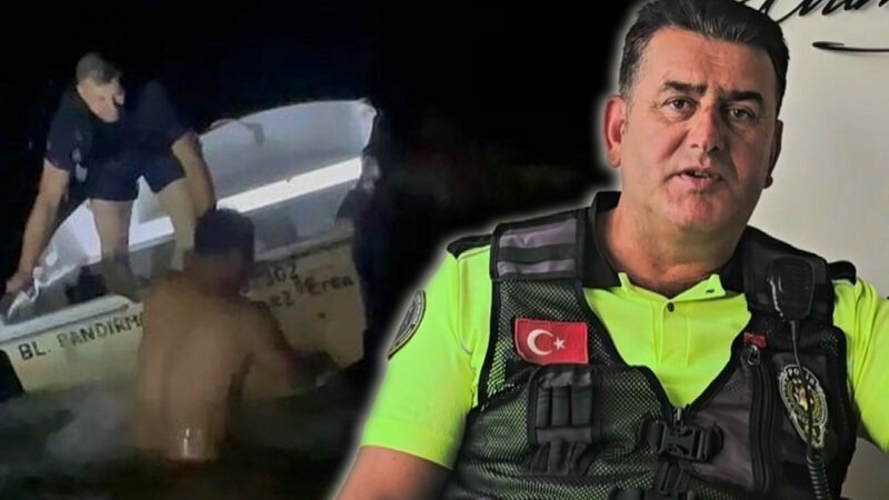 Bursa’da Karacabey Boğazı açıklarında batan teknedeki 3 kişiyi kurtaran 23
