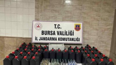Bursa’da 200 litre etil alkol ele geçirildi