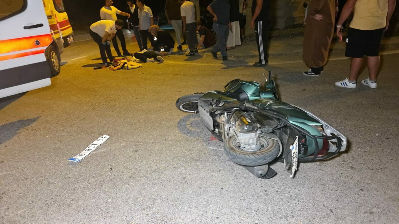 Bursa’da otomobille motosiklet çarpıştı