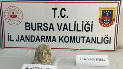 Bursa’da durdurulan araçta tarihi eser ele geçirildi