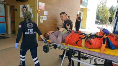 Bursa’da üzerine sunta düşen işçi ölümden döndü