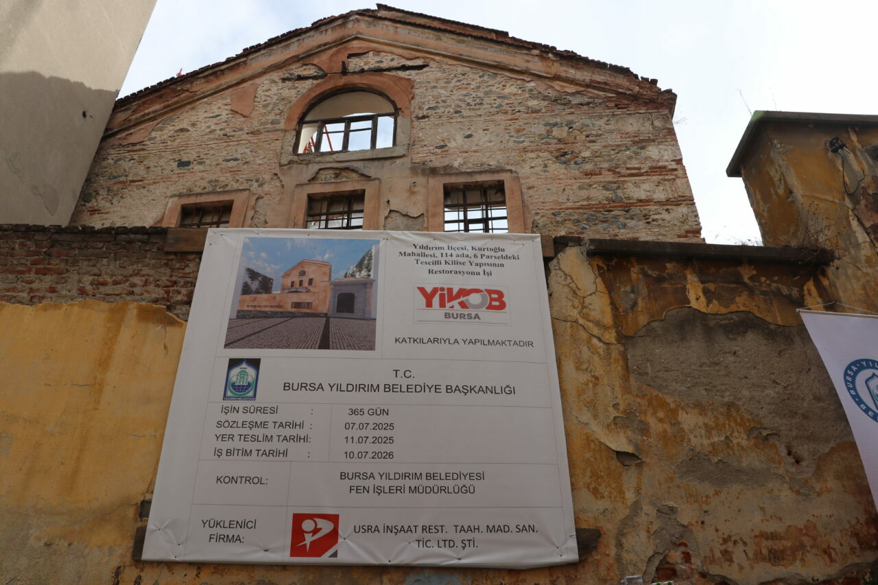 Bursa’daki tarihi kilise, sanat merkezi oluyor Bursa’daki tarihi kilise, sanat merkezi oluyor