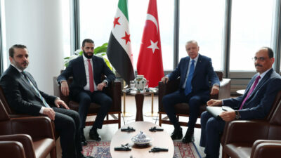 Cumhurbaşkanı Erdoğan, Şara ile görüştü