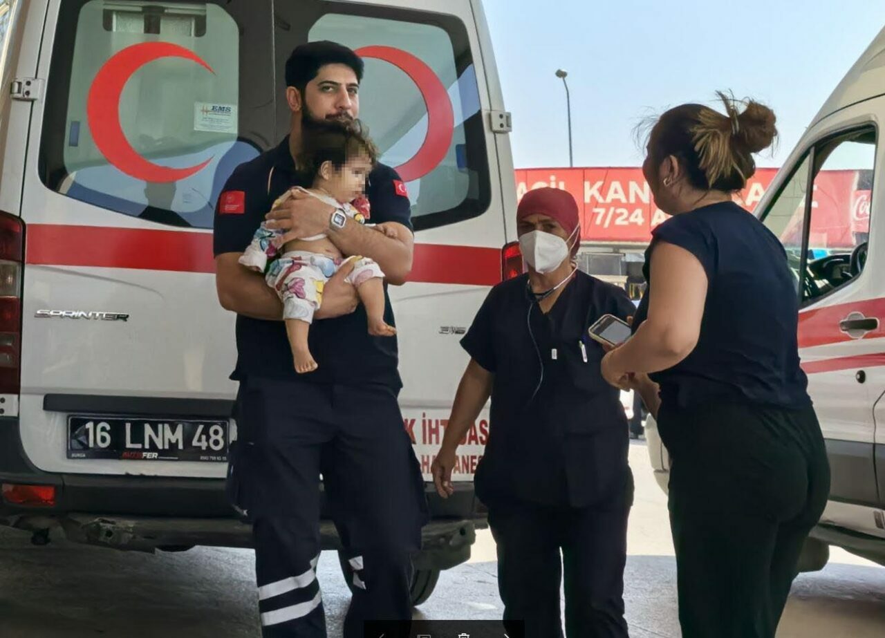 Bursa’da 1 yaşındaki bebek ölümden döndü