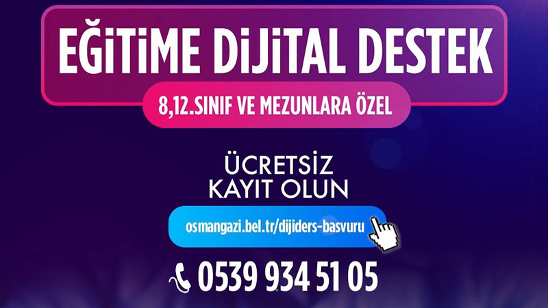 Osmangazi Belediyesi’nden eğitime dijital destek Osmangazi Belediyesi’nden eğitime dijital destek
