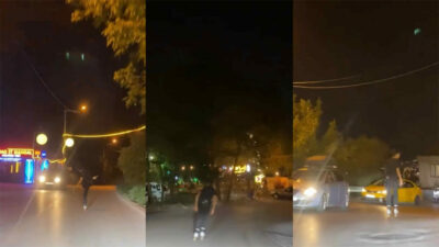 Bursa’da patenli gencin tehlikeli yolculuğu