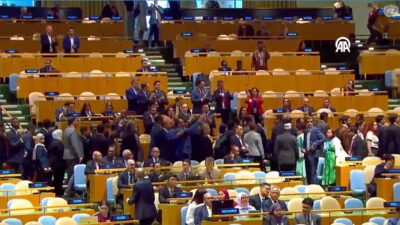 Netanyahu’ya BM’de protesto: Kürsüye çıkar çıkmaz…