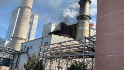 Termik santralde yangın