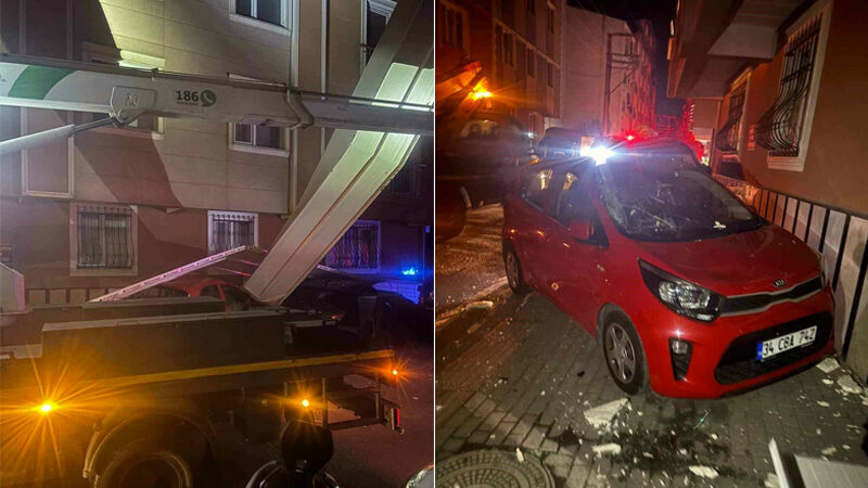 Bursa’nın Orhangazi ilçesinde bir apartmanın çatı katından gece yarısın uçan