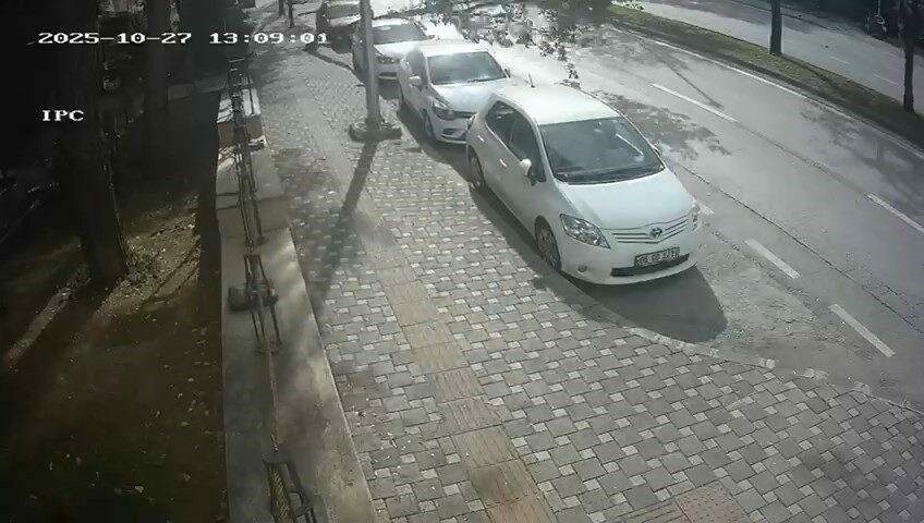 Bursa’da fırtına ağacı böyle devirdi