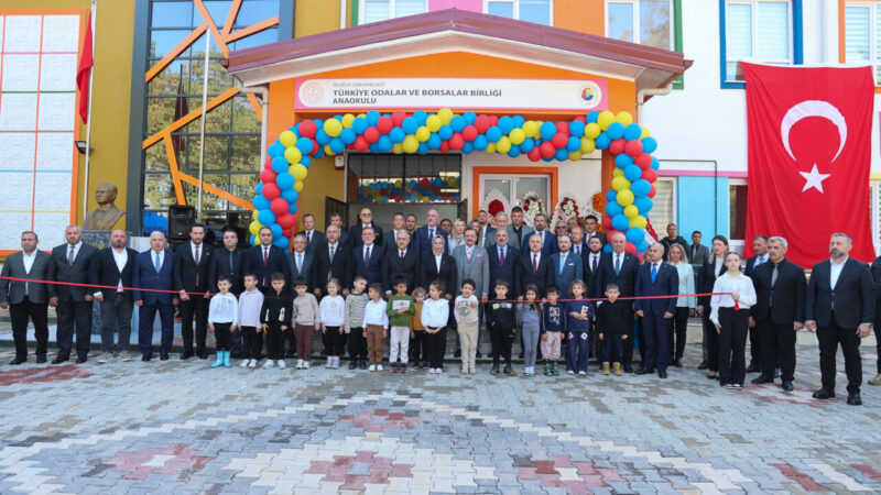 Bursa’ya TOBB Anaokulu: Hisarcıklıoğlu ve Vali Ayyıldız da katıldı… TOBB ile Milli Eğitim Bakanlığı arasında imzalanan protokol kapsamında Bursa'nın