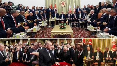 Meclis’te yeni yasama yılı resepsiyonuna damga vuran kareler