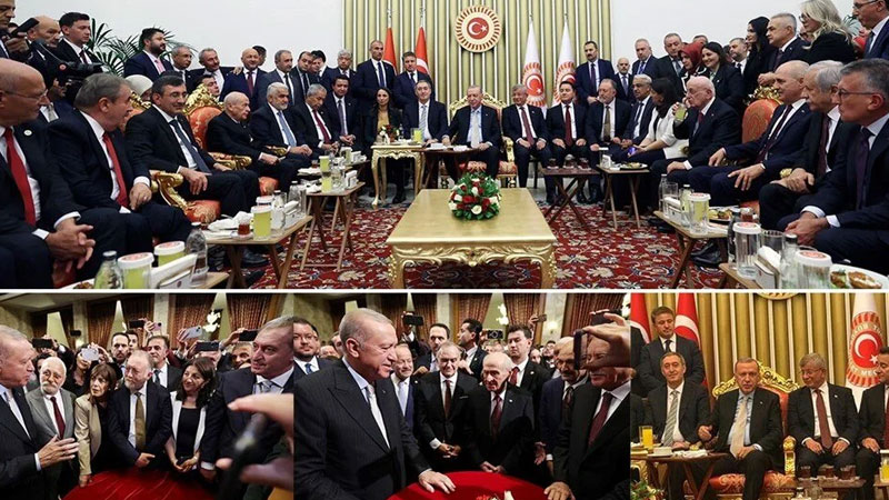 Meclis’te yeni yasama yılı resepsiyonuna damga vuran kareler