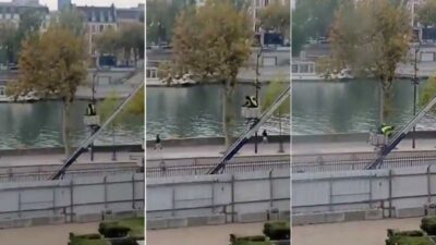 Louvre Müzesi soyguncularının kaçma anı ortaya çıktı