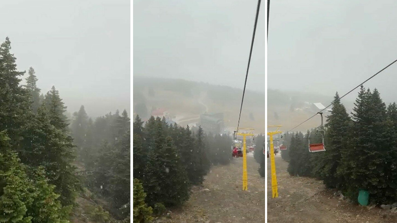 Bursa Uludağ’da kar yağışı yeniden başladı Bursa Uludağ’da kar yağışı yeniden başladı