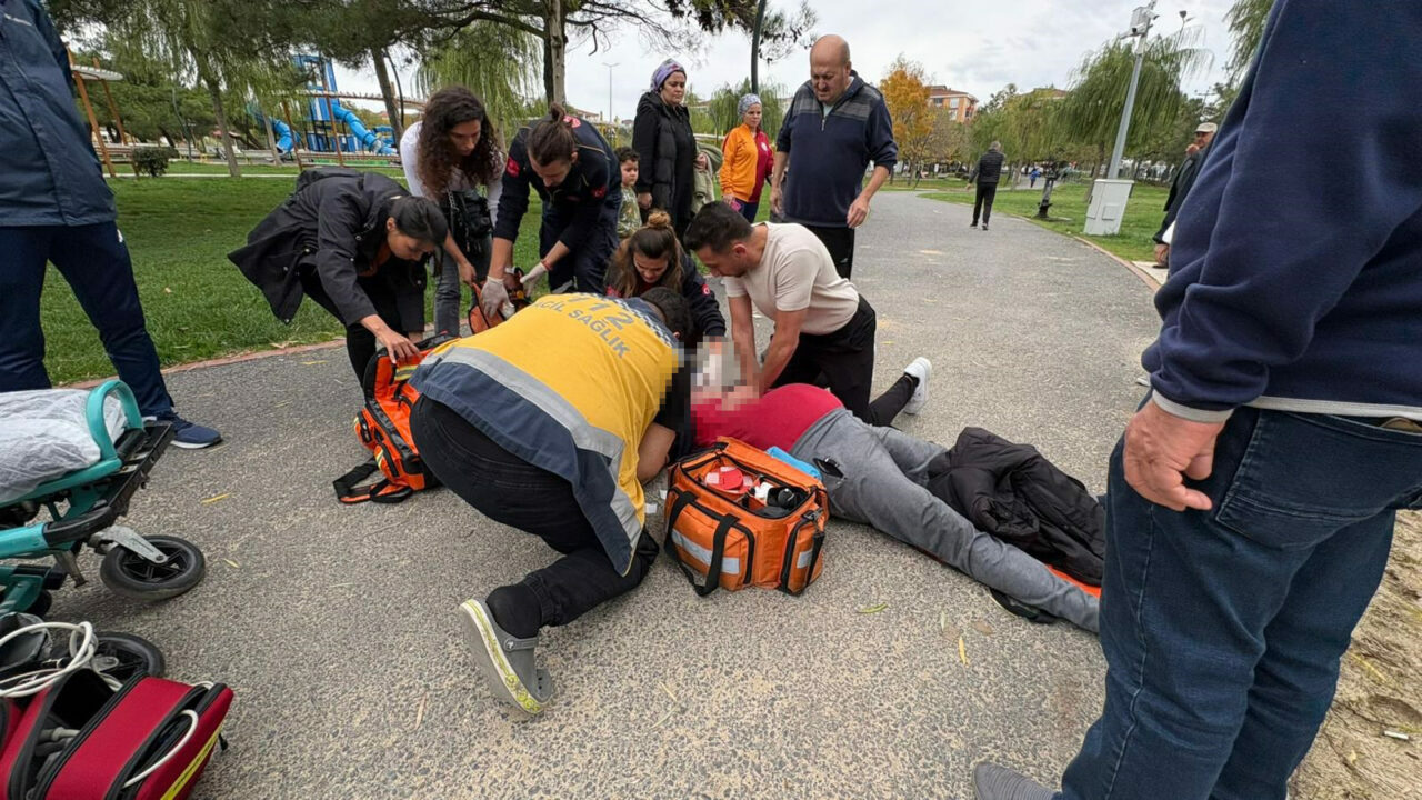 Yürüyüş yapmak için gittiği parkta kalbine yenildi