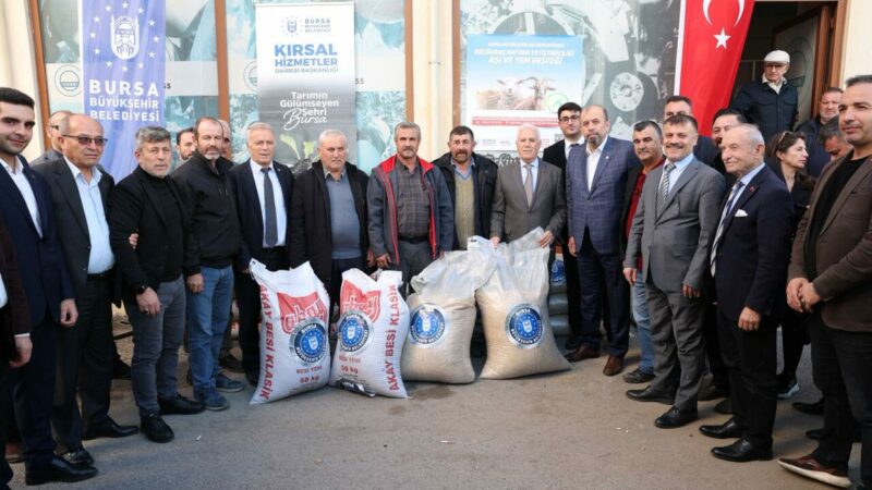Bursa’da kırsal kalkınmaya yönelik çalışmalarını sürdüren Büyükşehir Belediyesi, küçükbaş hayvan