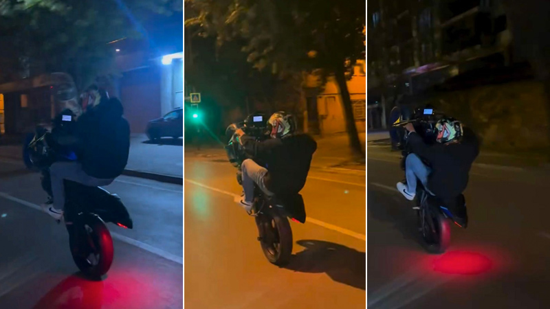 Görüntüler Bursa’dan! Tek teker üzerinde tehlikeli yolculuk