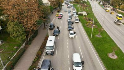 Bursa’da Ata’ya saygı drone kamerasında