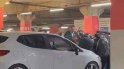 Bursa’da AVM otoparkında kavga! O anlar kamerada