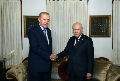 Cumhurbaşkanı Erdoğan, Bahçeli ile bir araya geldi