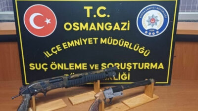 Bursa’da ruhsatsız silah operasyonu: 3 gözaltı