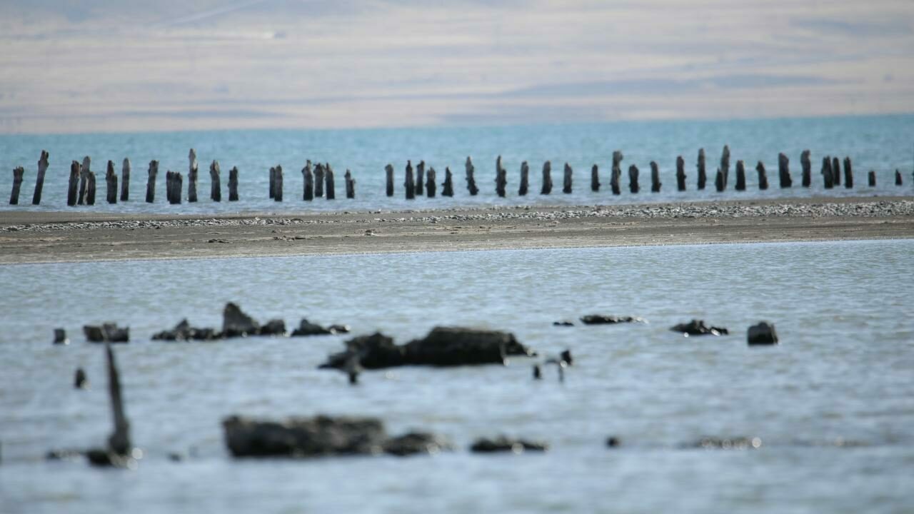 Göl çekildi, asırlık eser ortaya çıktı Göl çekildi, asırlık eser ortaya çıktı