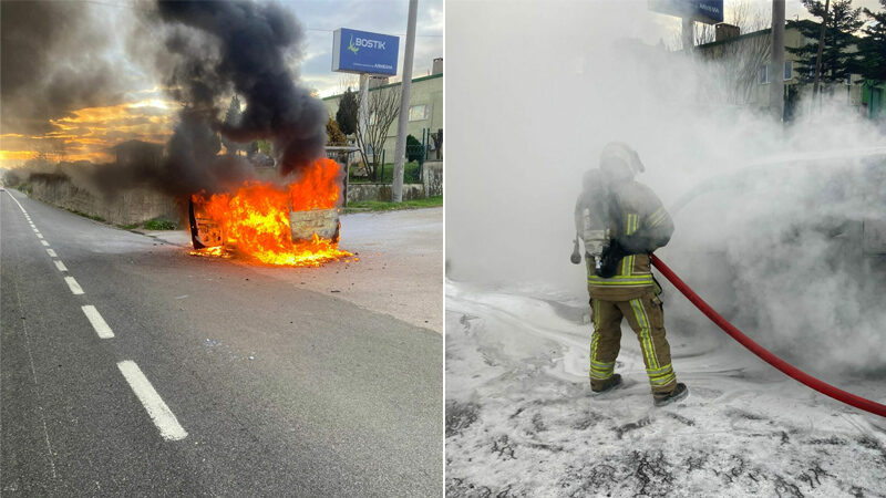 Bursa’da korku dolu anlar Bursa'nın İnegöl ilçesinde seyir halindeki otomobilde çıkan yangın, itfaiye ekipleri