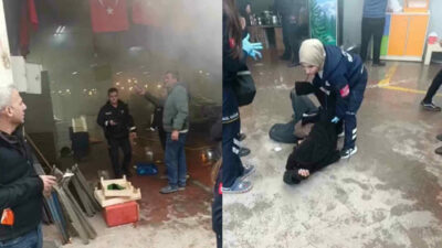 Bursa’da pazar alanında korku dolu anlar