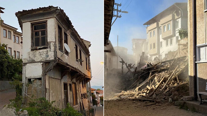 Bursa’da yıkılan ‘Tabut Ev’ hakkında açıklama geldi Mudanya'nın Tirilye Mahallesi'nde yaklaşık 200 yıllık olan ve kamuoyunda "Tabut