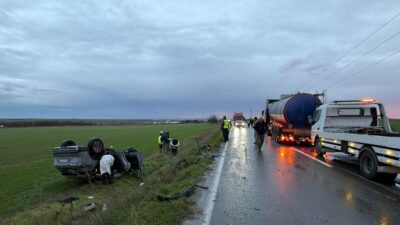 Tankerle otomobil çarpıştı: 1 ölü, 1 yaralı