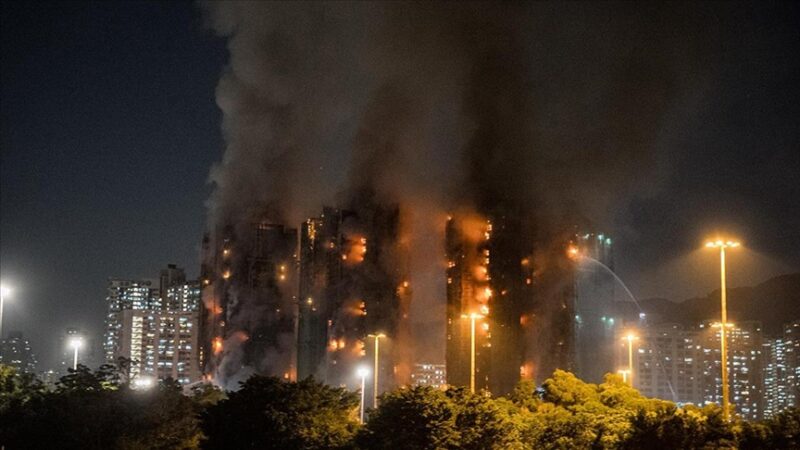 Çin'in Hong Kong Özel İdari Bölgesi'nin Tai Po bölgesinde dün