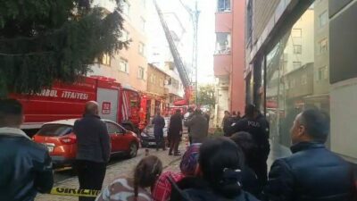 6 katlı binada yangın paniği