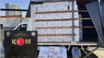 Bursa’daki operasyonda milyonlarca adet ele geçirildi