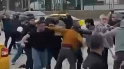 Bursa’da birbirlerine girdiler! O anlar kamerada