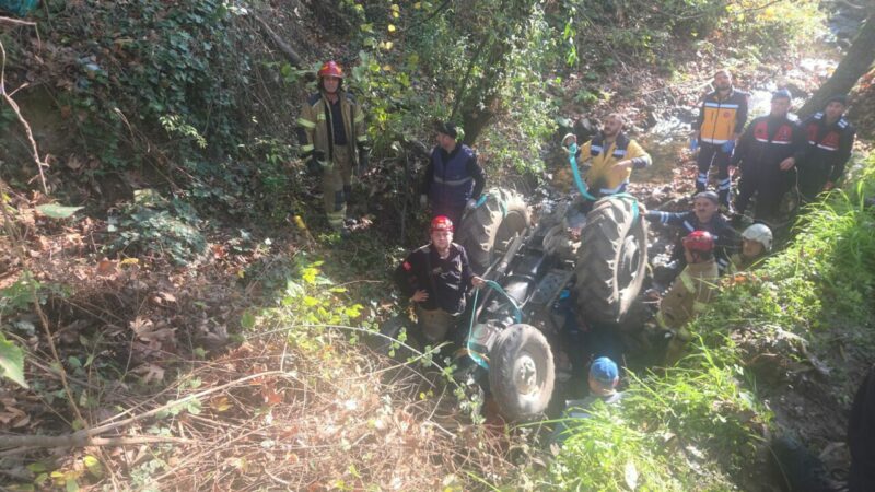 Bursa’da feci kaza! Dere yatağına uçtu…