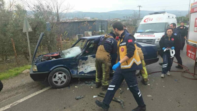Bursa’da korkutan kaza! Araç perte çıktı